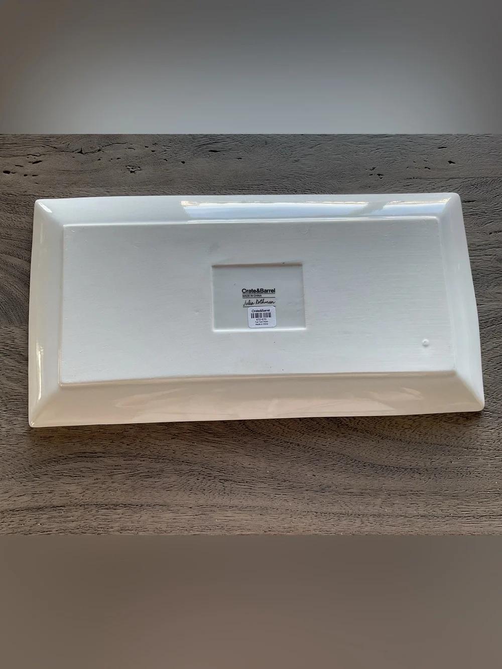 NWT Crate & Barrel Discontinued Julia Rothman “Yule Town” 15” Ceramic Platter